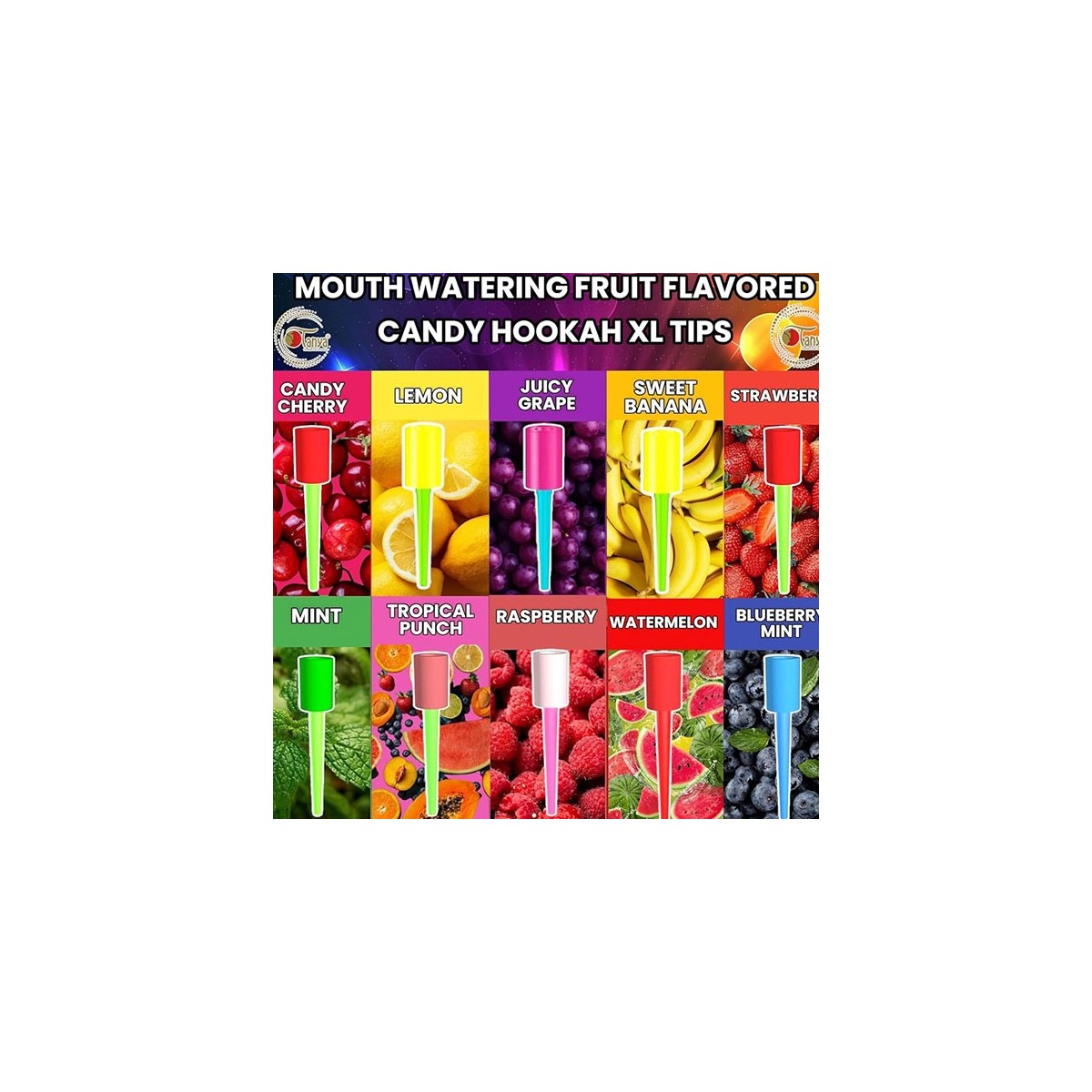 Embouts Chicha Lolly Pop Candy Tips – Jetables & Gourmands PACK 25 PCS