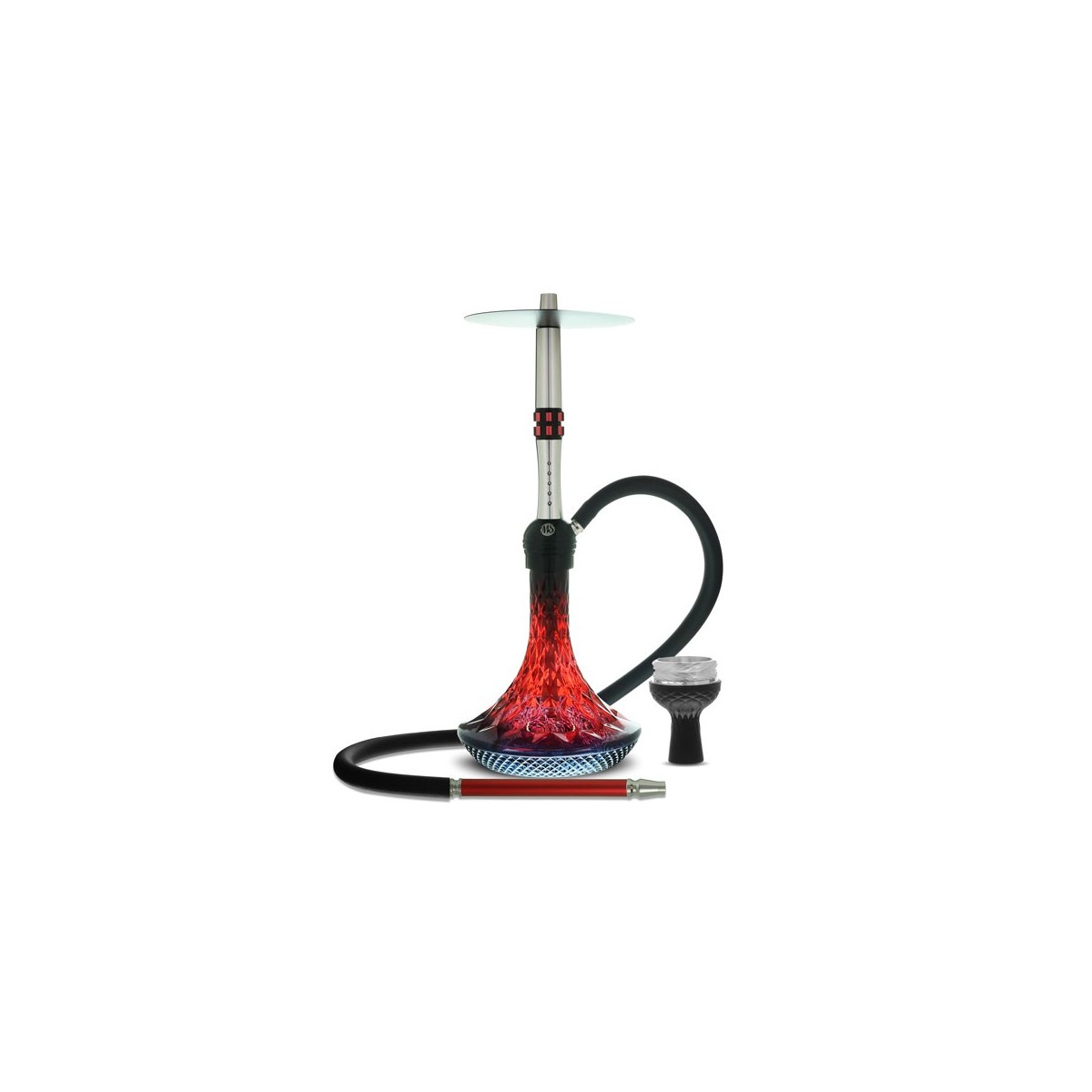 Chicha MS Black Diamond - Narguilé et son vase luxueux