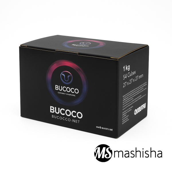 Charbon Naturel Chicha BUCOCO 27 mm – 1 kg (54 cubes)