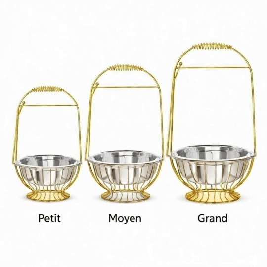 Porte-Charbon Chicha Sultan | Finition Gold & Silver | Petit, Moyen, Grand)