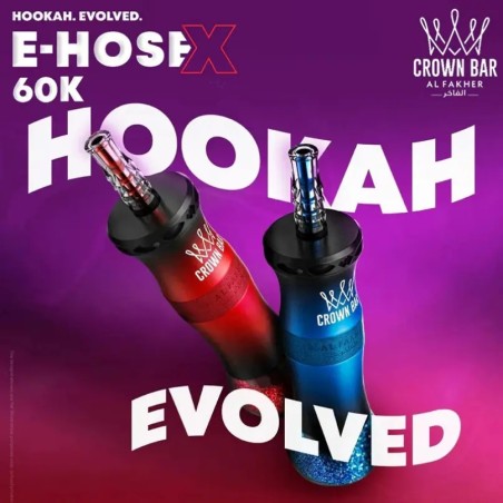 AL FAKHER CROWN BAR 60K PUFFS HOOKAH E HOSE X