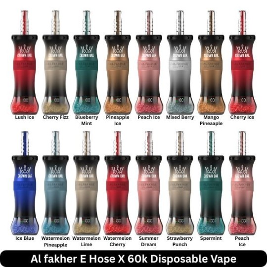 AL FAKHER CROWN BAR 60K PUFFS HOOKAH E HOSE X