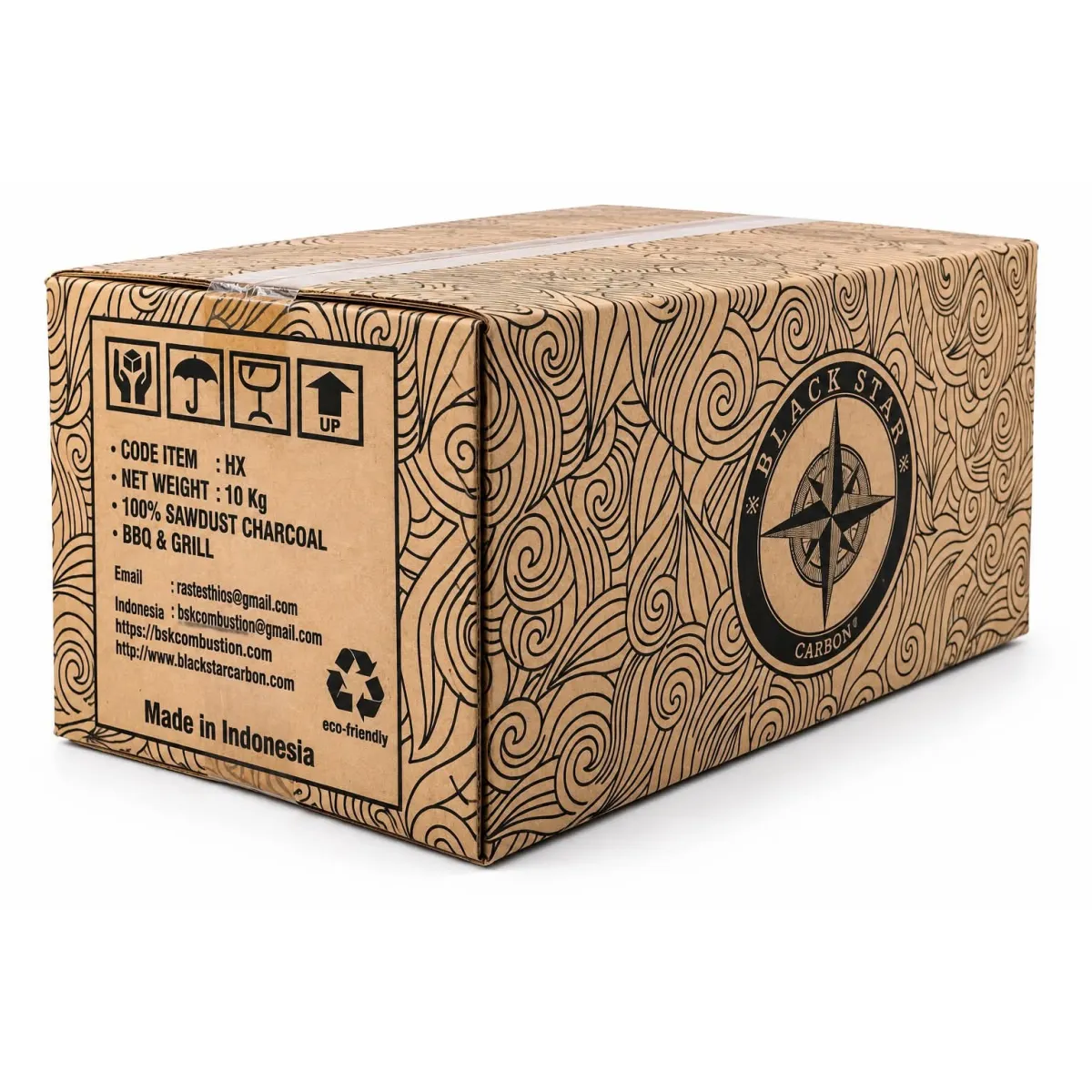 Charbon Hexagonal Naturel Chicha & BBQ | Longue Combustion